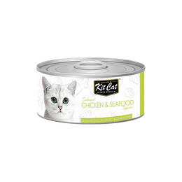 Load image into Gallery viewer, Kit Cat Deboned Chicken &amp; Seafood Wet Cat Food
