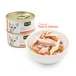 Load image into Gallery viewer, Kit Cat Deboned Tuna &amp; Salmon Wet Cat Food
