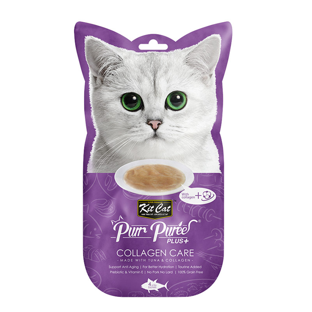 Kit Cat Purr Puree Plus+ Tuna & Collagen Care (Collagen Care) Cat Treats