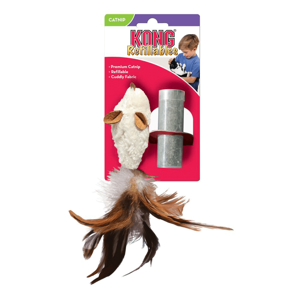 Kong Refillables Feather Mouse Cat Toy
