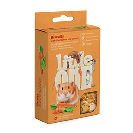 Load image into Gallery viewer, Little One Biscuits with dried carrot and spinach for small animals
