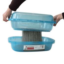 Load image into Gallery viewer, M-PETS Alexandria Cat Litter Tray Blue
