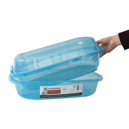 Load image into Gallery viewer, M-PETS Alexandria Cat Litter Tray Blue
