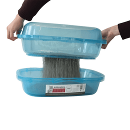 Load image into Gallery viewer, M-PETS Alexandria Cat Litter Tray Grey
