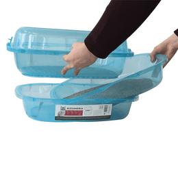 Load image into Gallery viewer, M-PETS Alexandria Cat Litter Tray Grey
