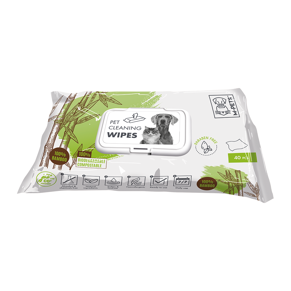 M-PETS Pet Cleaning Wipes 100% Bamboo