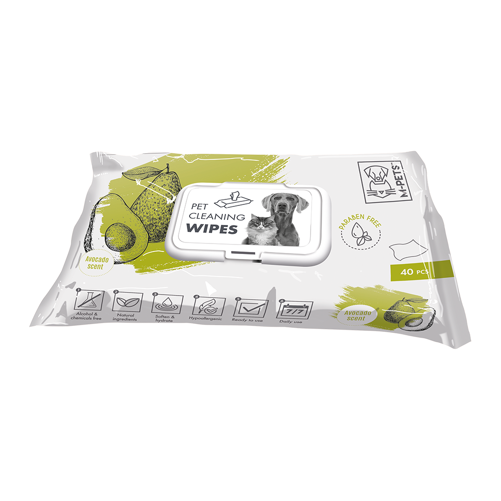 M-PETS Pet Cleaning Wipes Avocado