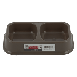Load image into Gallery viewer, M-PETS Plastic Double Bowl Grey
