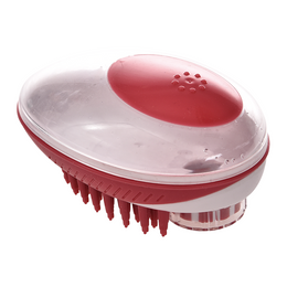Load image into Gallery viewer, M-PETS Rubeaz Soap Dispenser &amp; Brush Red
