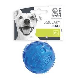 Load image into Gallery viewer, M-PETS Squeaky Ball Dog Toy Blue
