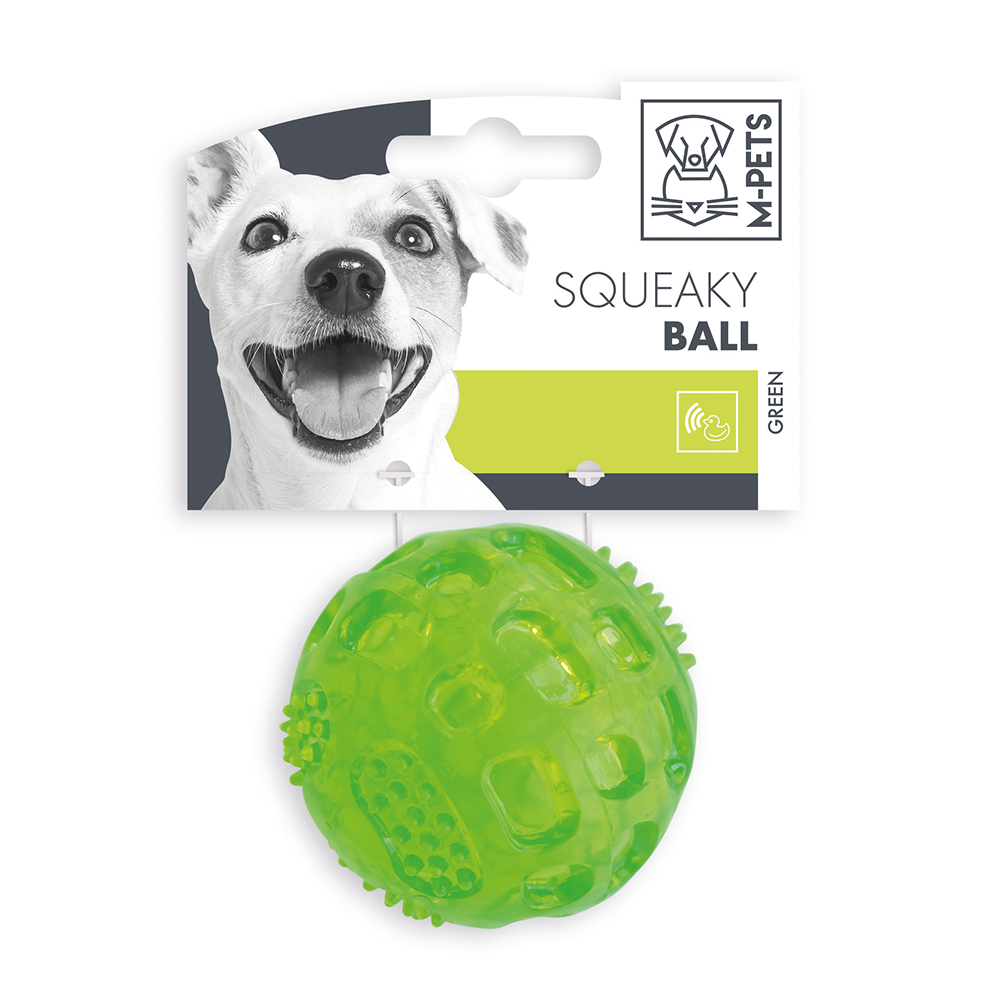 M-PETS Squeaky Ball Dog Toy Green