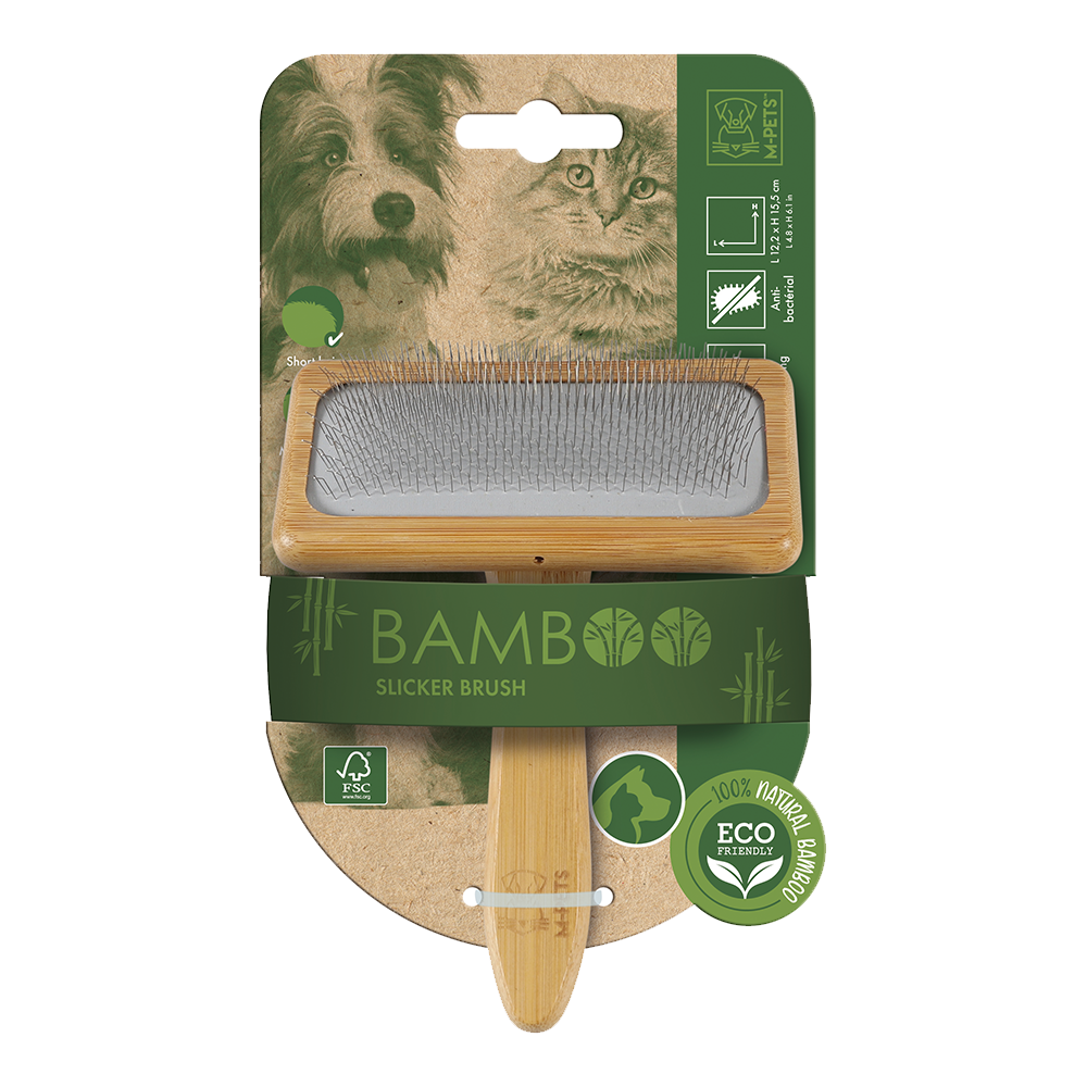 M-PETS Bamboo Slicker Brush