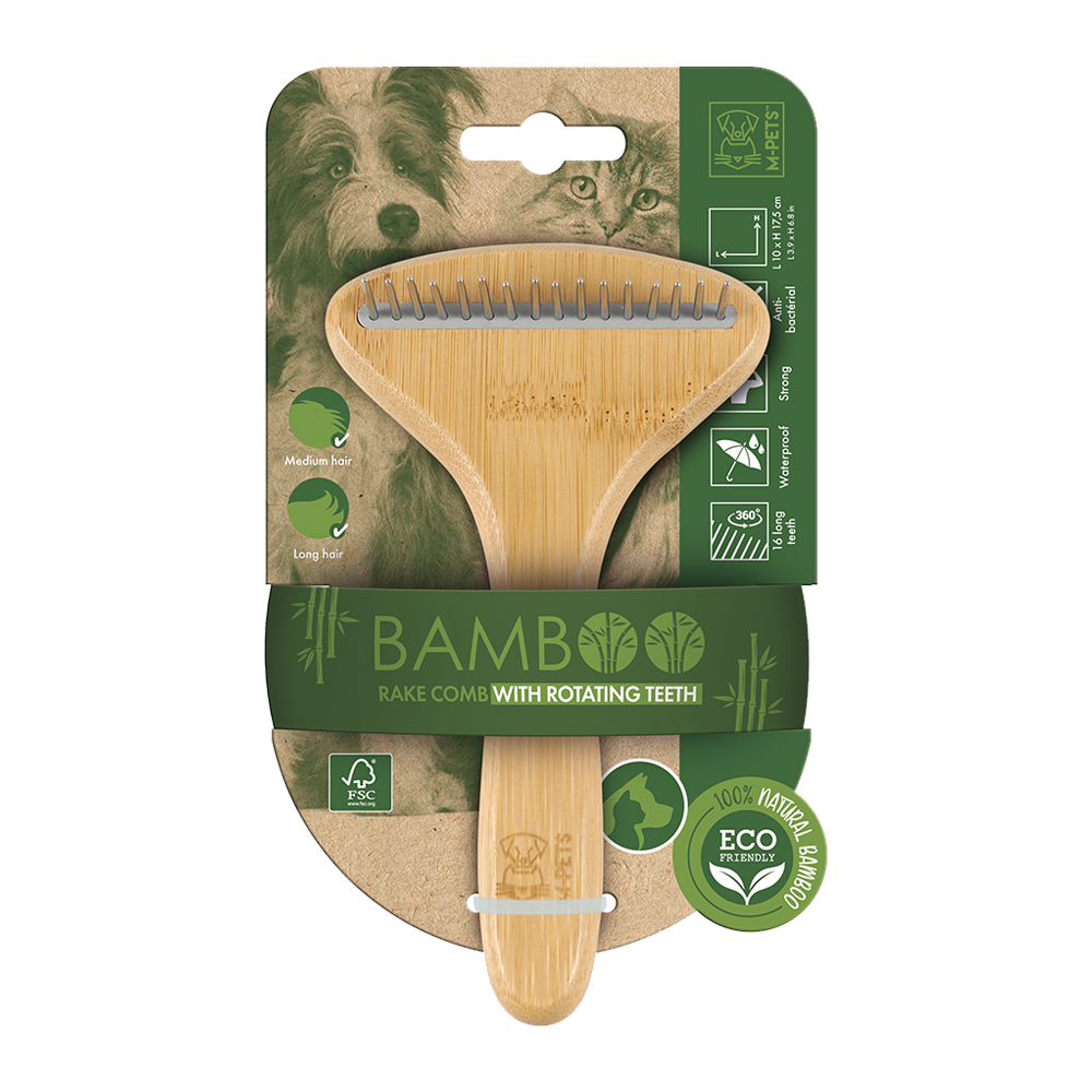 M-PETS Bamboo Rake Comb