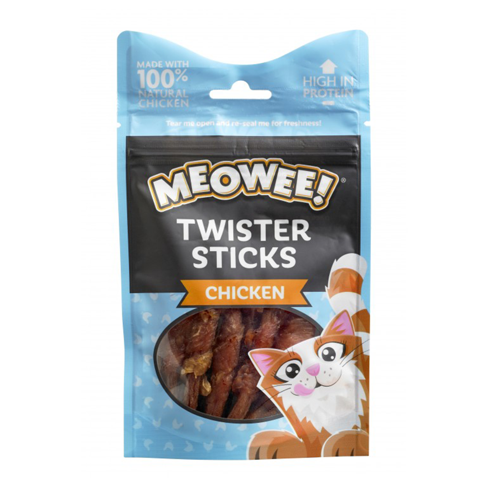 Meowee! Twister Sticks Chicken Cat Treat