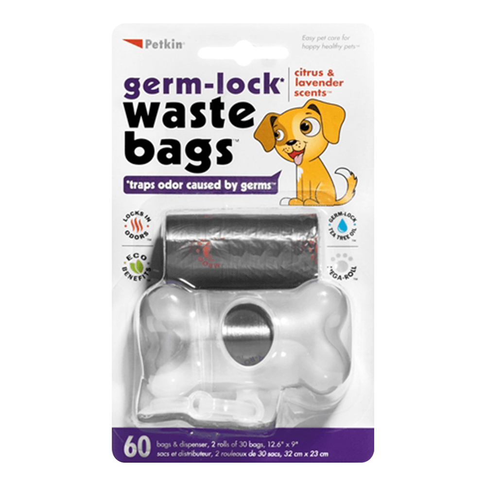 Petkin Germ Lock Waste Bags with Dispenser