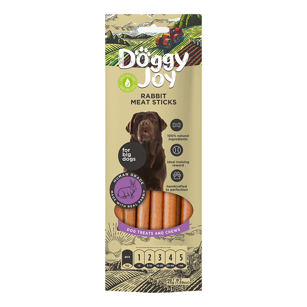 Doggy Joy Rabbit Meat Sticks Dog Treats