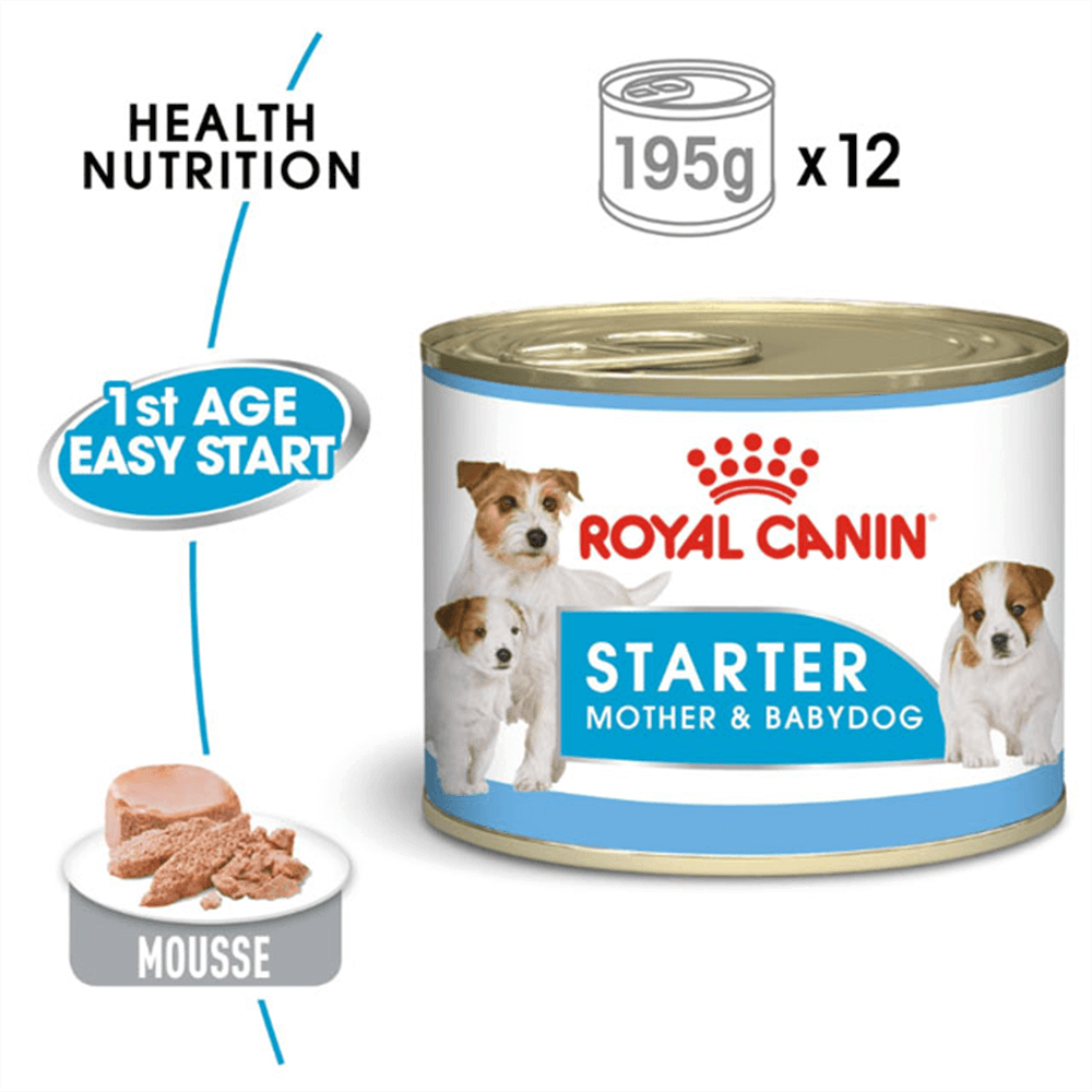 Royal Canin Health Nutrition Starter Mother & Babydog Mousse Wet Food Cans