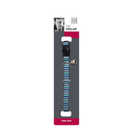 Load image into Gallery viewer, M-PETS Lines Cat Collar Blue
