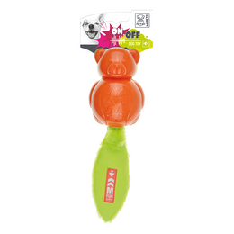 Load image into Gallery viewer, M-Pets On/Off Teddy Orange &amp; Green Dog Toy
